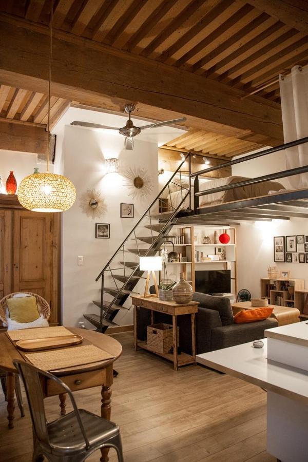 Authentic Loft With Mezzanine & Exposed Stones Heart Of Lyon Apartment Exterior photo